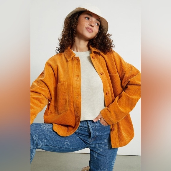 PacSun Marigold Oversized Corduroy Jacket- Shacket Size M/L NWT - Picture 1 of 10